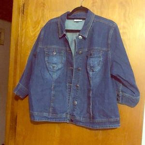 Women’s size 24W fashion big denim jacket